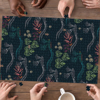 Guatemala Quetzal Bird Pattern Puzzle Embroidery Effect