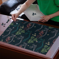 Guatemala Quetzal Bird Pattern Puzzle Embroidery Effect