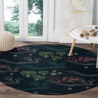 Guatemala Quetzal Bird Pattern Round Carpet Embroidery Effect