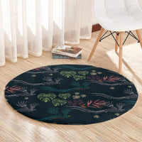 Guatemala Quetzal Bird Pattern Round Carpet Embroidery Effect