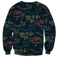Guatemala Quetzal Bird Pattern Sweatshirt Embroidery Effect