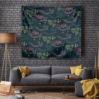 Guatemala Quetzal Bird Pattern Tapestry Embroidery Effect