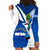 El Salvador Independence Day Hoodie Dress Motmot With Flor De Izote - Wonder Print Shop