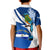 El Salvador Independence Day Kid Polo Shirt Motmot With Flor De Izote - Wonder Print Shop