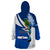 Personalised El Salvador Independence Day Wearable Blanket Hoodie Motmot With Flor De Izote - Wonder Print Shop