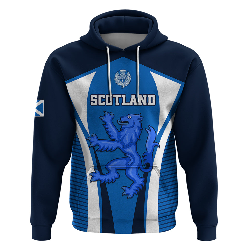 Scotland Rugby Hoodie Thistle With Scottish Lion - Wonder Print Shop