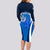 Scotland Rugby Long Sleeve Bodycon Dress Thistle With Scottish Lion - Wonder Print Shop