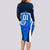 Custom Scotland Rugby Long Sleeve Bodycon Dress Thistle With Scottish Lion - Wonder Print Shop