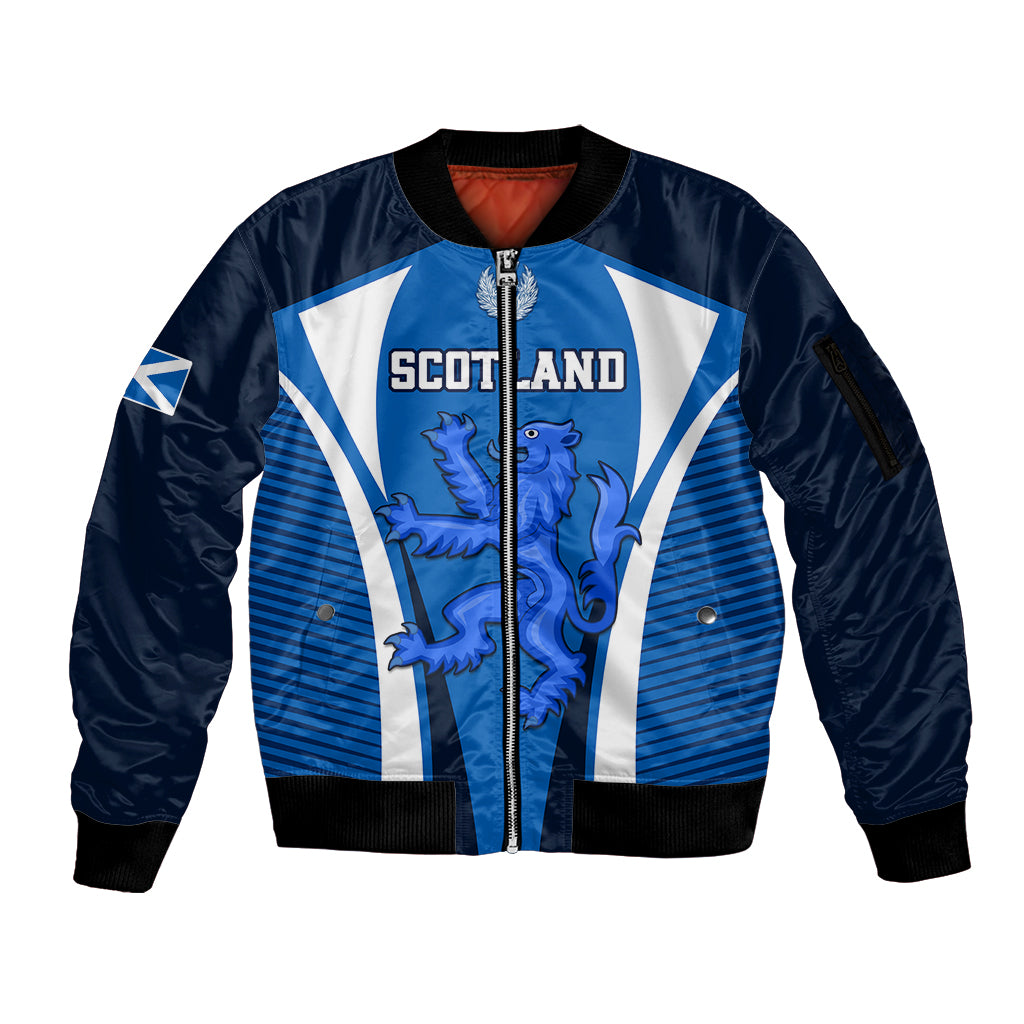 custom-scotland-rugby-sleeve-zip-bomber-jacket-thistle-with-scottish-lion