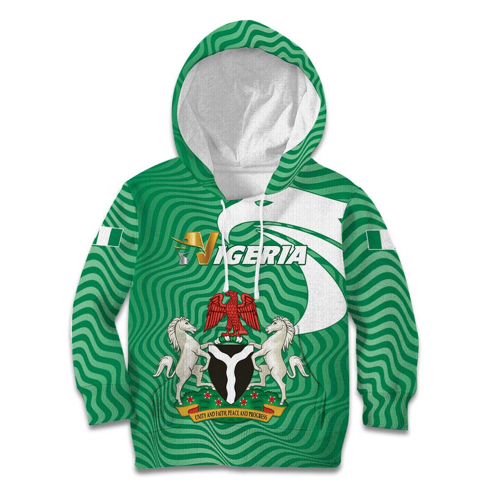 Personalized Nigeria Kid Hoodie Jamhuriyar Tarayyar Najeriya - Wonder Print Shop