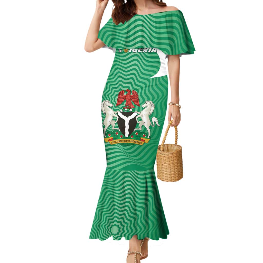 Personalized Nigeria Mermaid Dress Jamhuriyar Tarayyar Najeriya - Wonder Print Shop