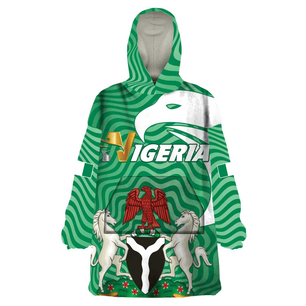 Personalized Nigeria Wearable Blanket Hoodie Jamhuriyar Tarayyar Najeriya - Wonder Print Shop