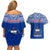 Samoa Rugby Couples Matching Off Shoulder Short Dress and Hawaiian Shirt Manu Samoa Polynesian Tatoo Pattern - Wonder Print Shop