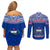 Samoa Rugby Couples Matching Off Shoulder Short Dress and Long Sleeve Button Shirts Manu Samoa Polynesian Tatoo Pattern - Wonder Print Shop