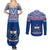 Samoa Rugby Couples Matching Summer Maxi Dress and Long Sleeve Button Shirts Manu Samoa Polynesian Tatoo Pattern - Wonder Print Shop