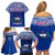 Samoa Rugby Family Matching Off Shoulder Short Dress and Hawaiian Shirt Manu Samoa Polynesian Tatoo Pattern - Wonder Print Shop