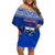 Samoa Rugby Off Shoulder Short Dress Manu Samoa Polynesian Tatoo Pattern - Wonder Print Shop