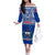 Samoa Rugby Off The Shoulder Long Sleeve Dress Manu Samoa Polynesian Tatoo Pattern - Wonder Print Shop