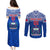 Custom Samoa Rugby Couples Matching Puletasi Dress and Long Sleeve Button Shirts Manu Samoa Polynesian Tatoo Pattern - Wonder Print Shop