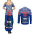 Custom Samoa Rugby Couples Matching Summer Maxi Dress and Long Sleeve Button Shirts Manu Samoa Polynesian Tatoo Pattern - Wonder Print Shop