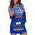 Custom Samoa Rugby Hoodie Dress Manu Samoa Polynesian Tatoo Pattern - Wonder Print Shop