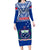 Custom Samoa Rugby Long Sleeve Bodycon Dress Manu Samoa Polynesian Tatoo Pattern - Wonder Print Shop