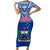 Custom Samoa Rugby Short Sleeve Bodycon Dress Manu Samoa Polynesian Tatoo Pattern - Wonder Print Shop