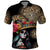 La Calavera Catrina Aztec Circle Polo Shirt Dia de Muertos - Wonder Print Shop