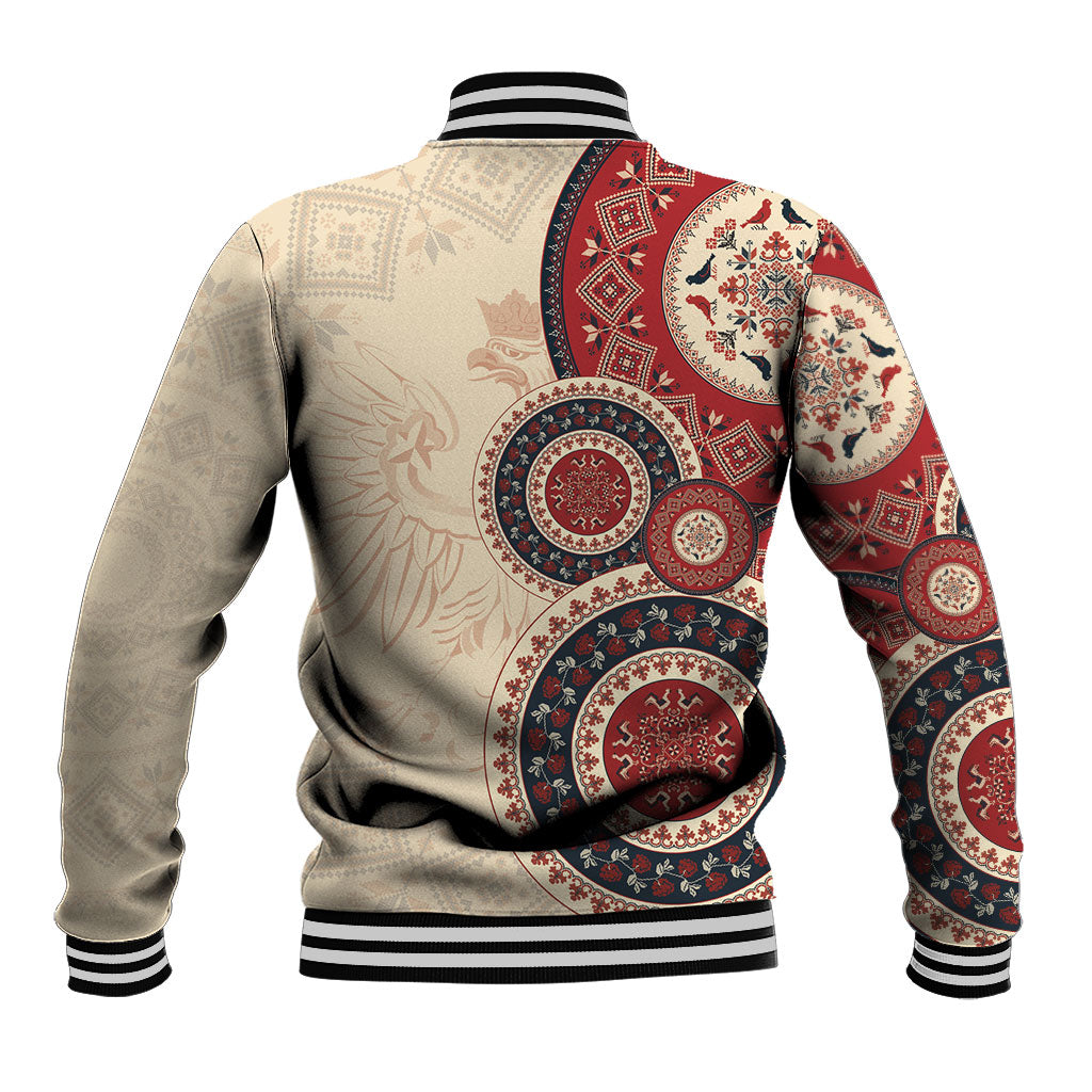 Polish Circle Pattern Baseball Jacket Polska Traditional Pattern