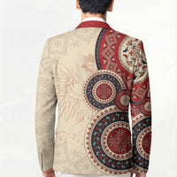 Polish Circle Pattern Blazer Polska Traditional Pattern