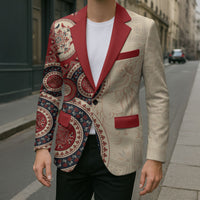 Polish Circle Pattern Blazer Polska Traditional Pattern