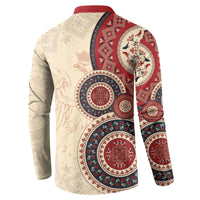 Polish Circle Pattern Button Sweatshirt Polska Traditional Pattern