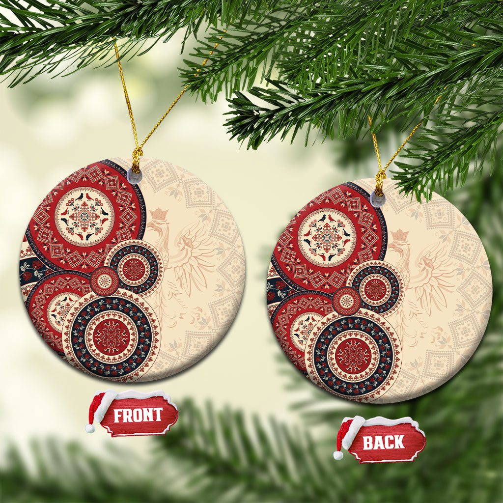 Polish Circle Pattern Ceramic Ornament Polska Traditional Pattern