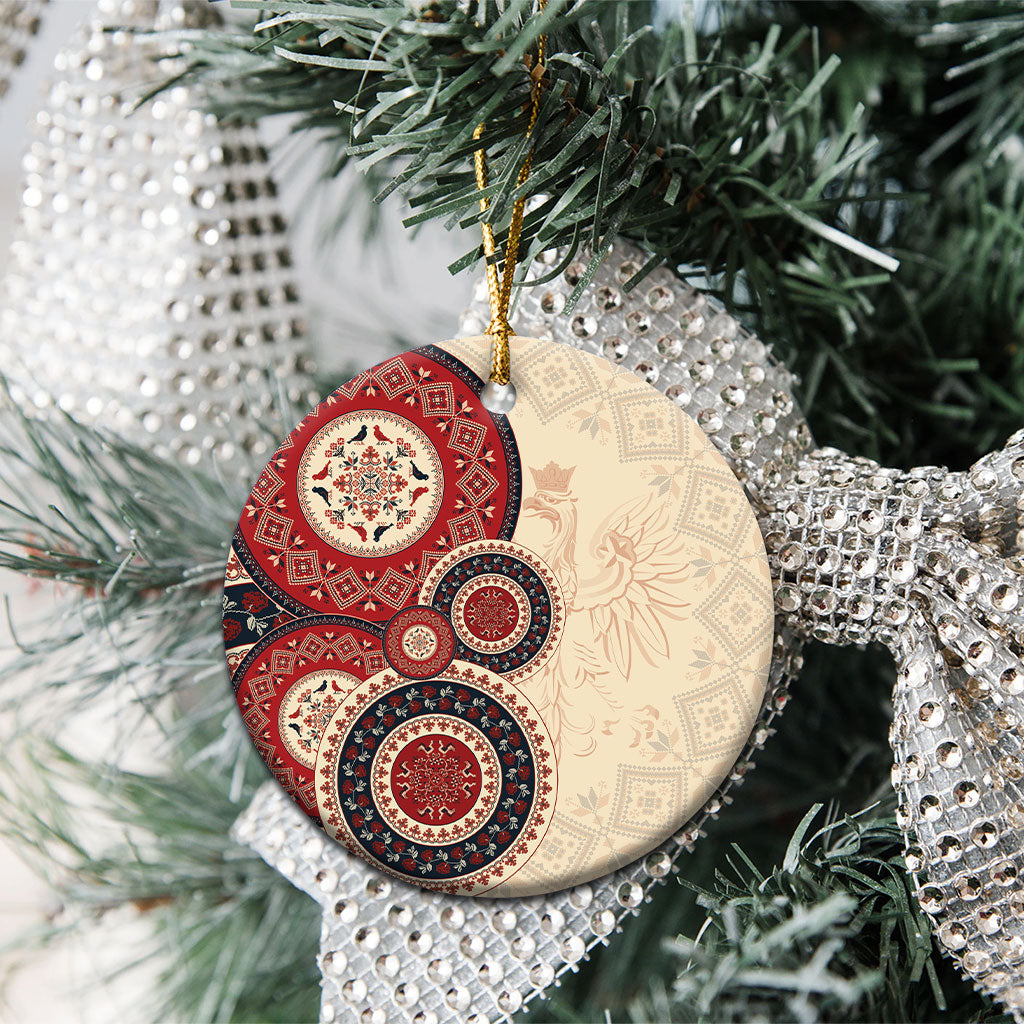 Polish Circle Pattern Ceramic Ornament Polska Traditional Pattern