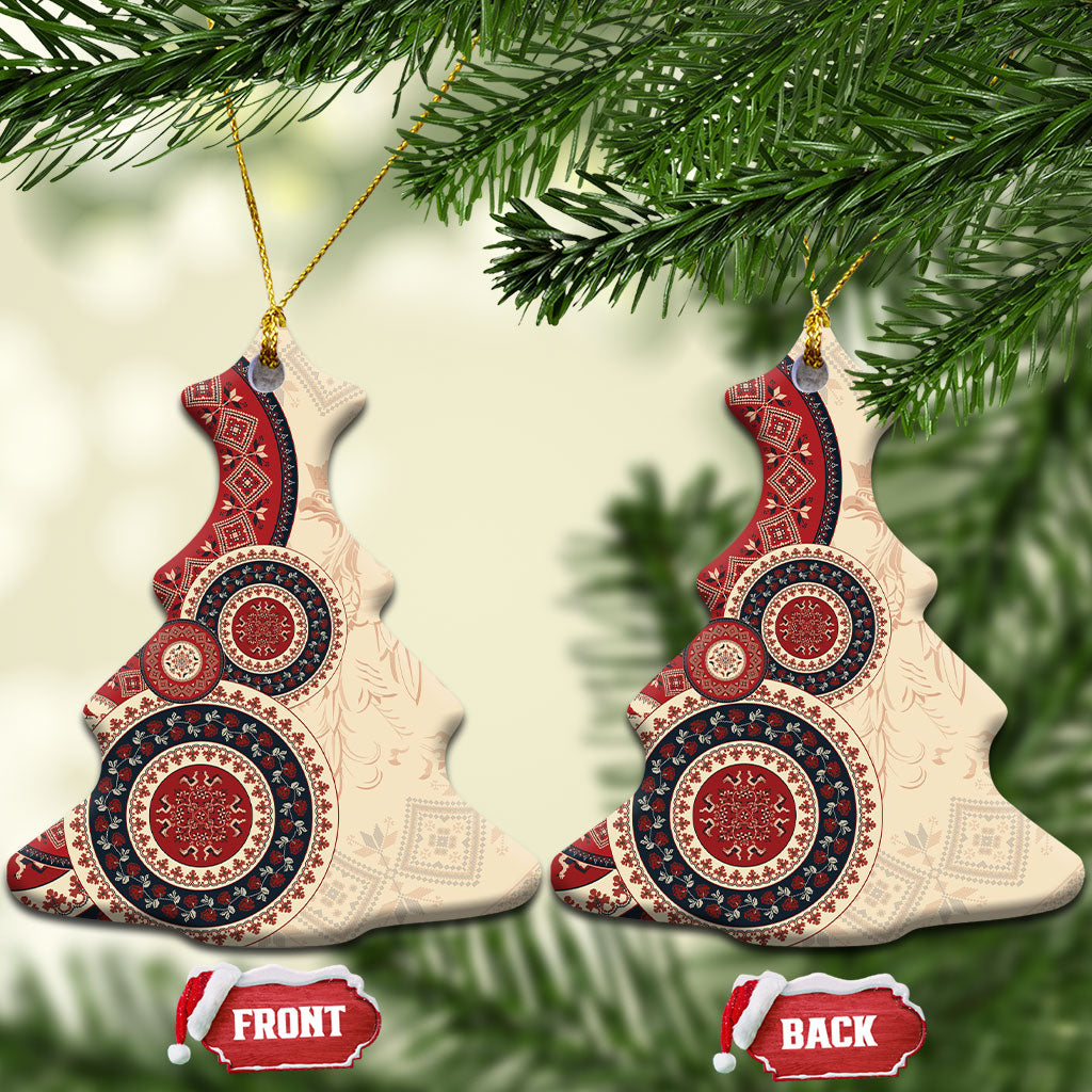 Polish Circle Pattern Ceramic Ornament Polska Traditional Pattern