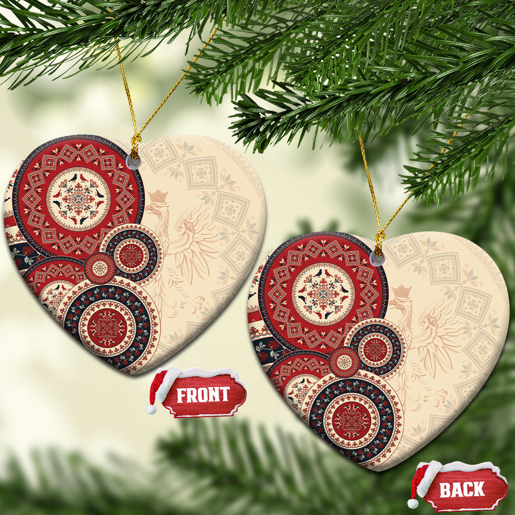 Polish Circle Pattern Ceramic Ornament Polska Traditional Pattern