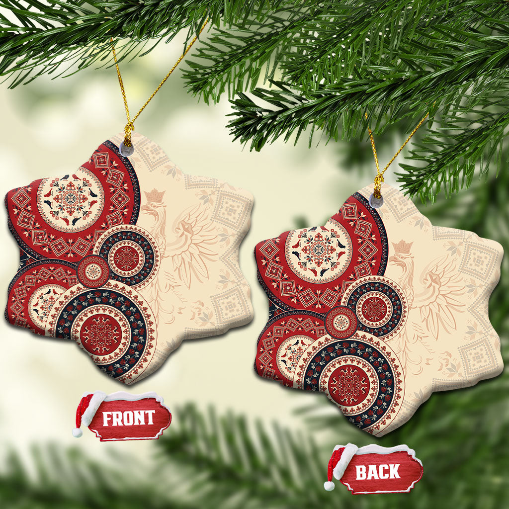 Polish Circle Pattern Ceramic Ornament Polska Traditional Pattern