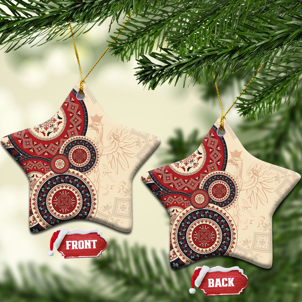 Polish Circle Pattern Ceramic Ornament Polska Traditional Pattern