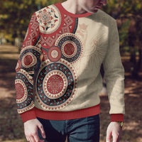 Polish Circle Pattern Ugly Christmas Sweater Polska Traditional Pattern