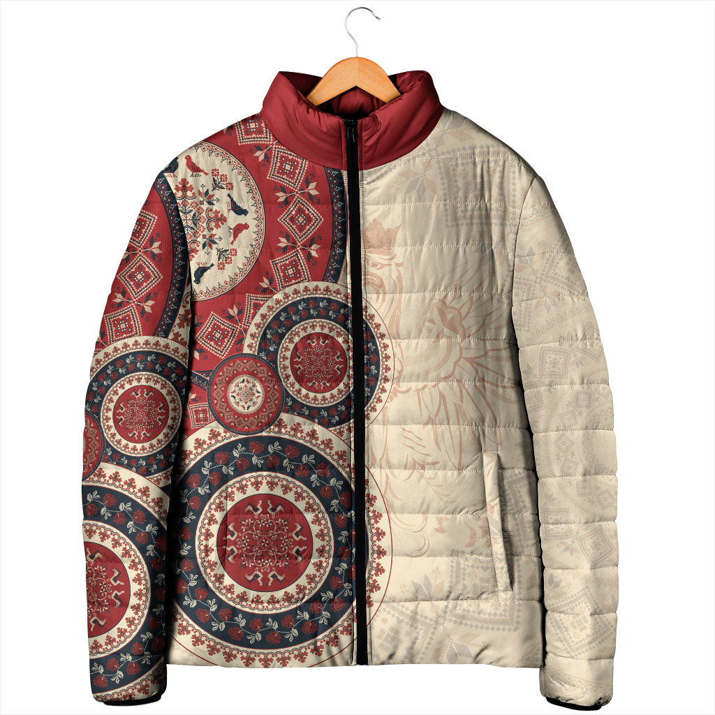 Polish Circle Pattern Padded Jacket Polska Traditional Pattern