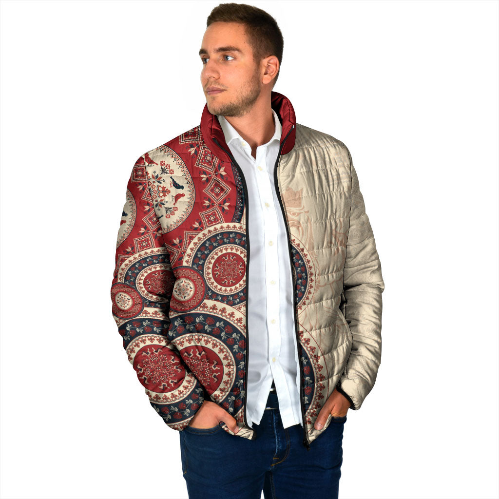 Polish Circle Pattern Padded Jacket Polska Traditional Pattern