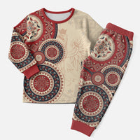 Polish Circle Pattern Christmas Pajama Set Polska Traditional Pattern