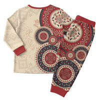 Polish Circle Pattern Christmas Pajama Set Polska Traditional Pattern