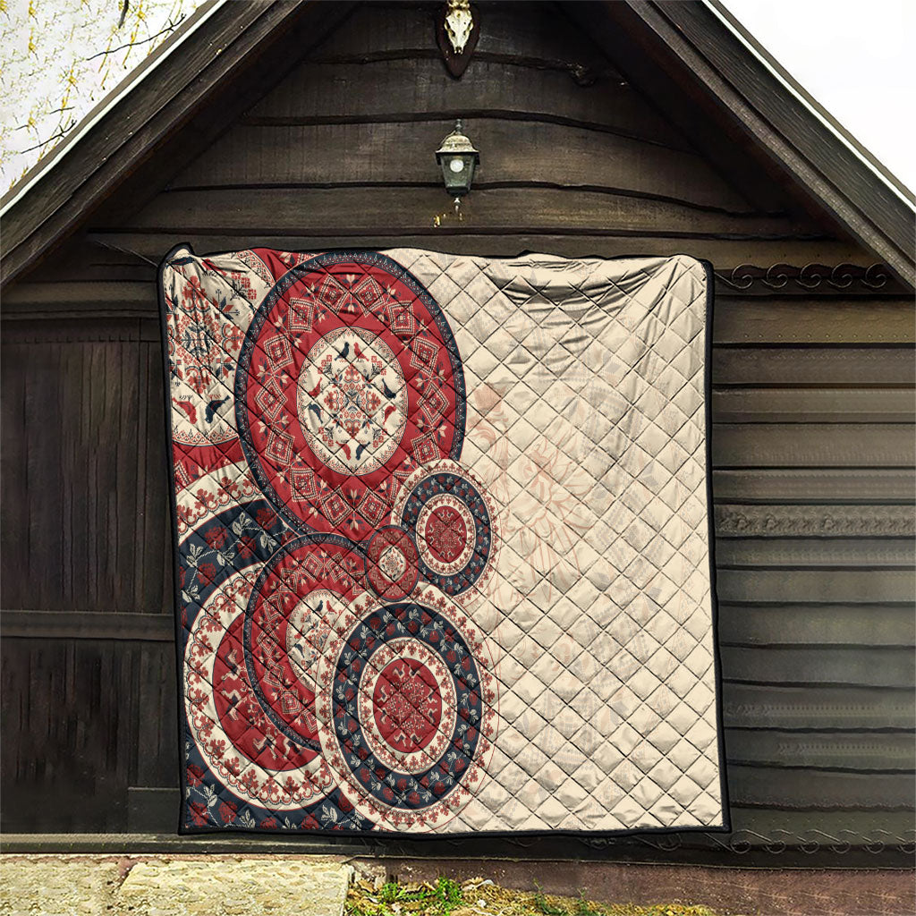 Polish Circle Pattern Quilt Polska Traditional Pattern
