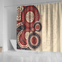Polish Circle Pattern Shower Curtain Polska Traditional Pattern