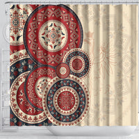 Polish Circle Pattern Shower Curtain Polska Traditional Pattern