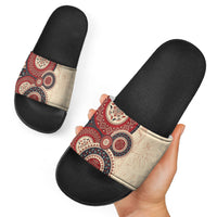 Polish Circle Pattern Slide Sandals Polska Traditional Pattern