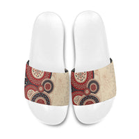 Polish Circle Pattern Slide Sandals Polska Traditional Pattern