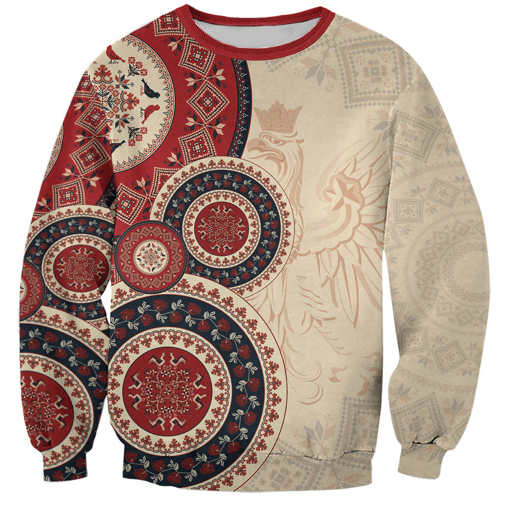 Polish Circle Pattern Sweatshirt Polska Traditional Pattern