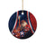 France Christmas Ceramic Ornament Joyeux Noel Santa Claus Eiffel Tower - Wonder Print Shop